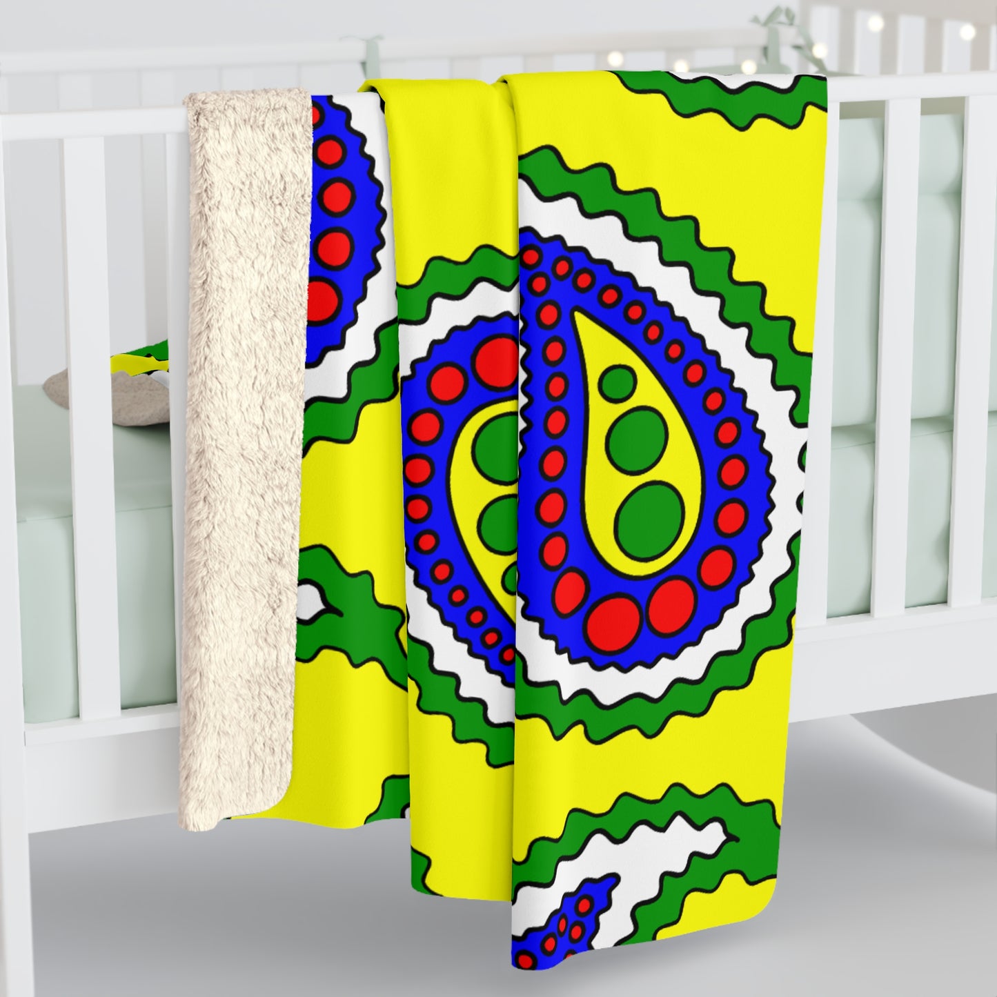 Central African Republic Retro Paisley Blanket Throw