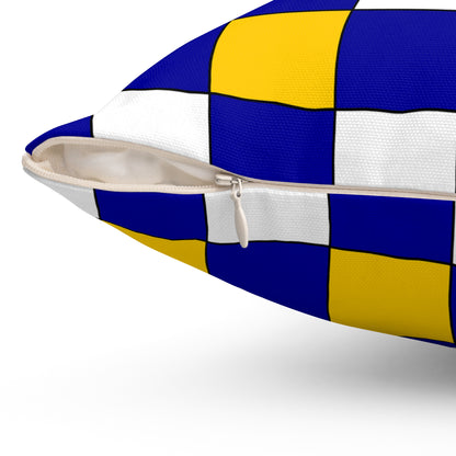Bosnia And Herzegovina Retro Check Cushion Pillow