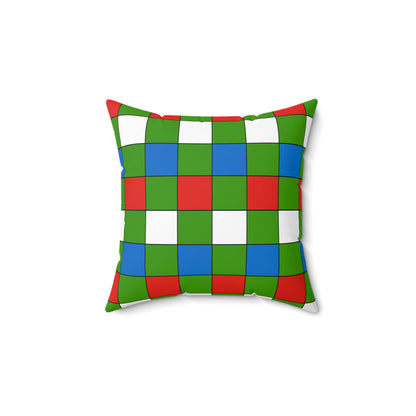 Equatorial Guinea Retro Check Cushion Pillow