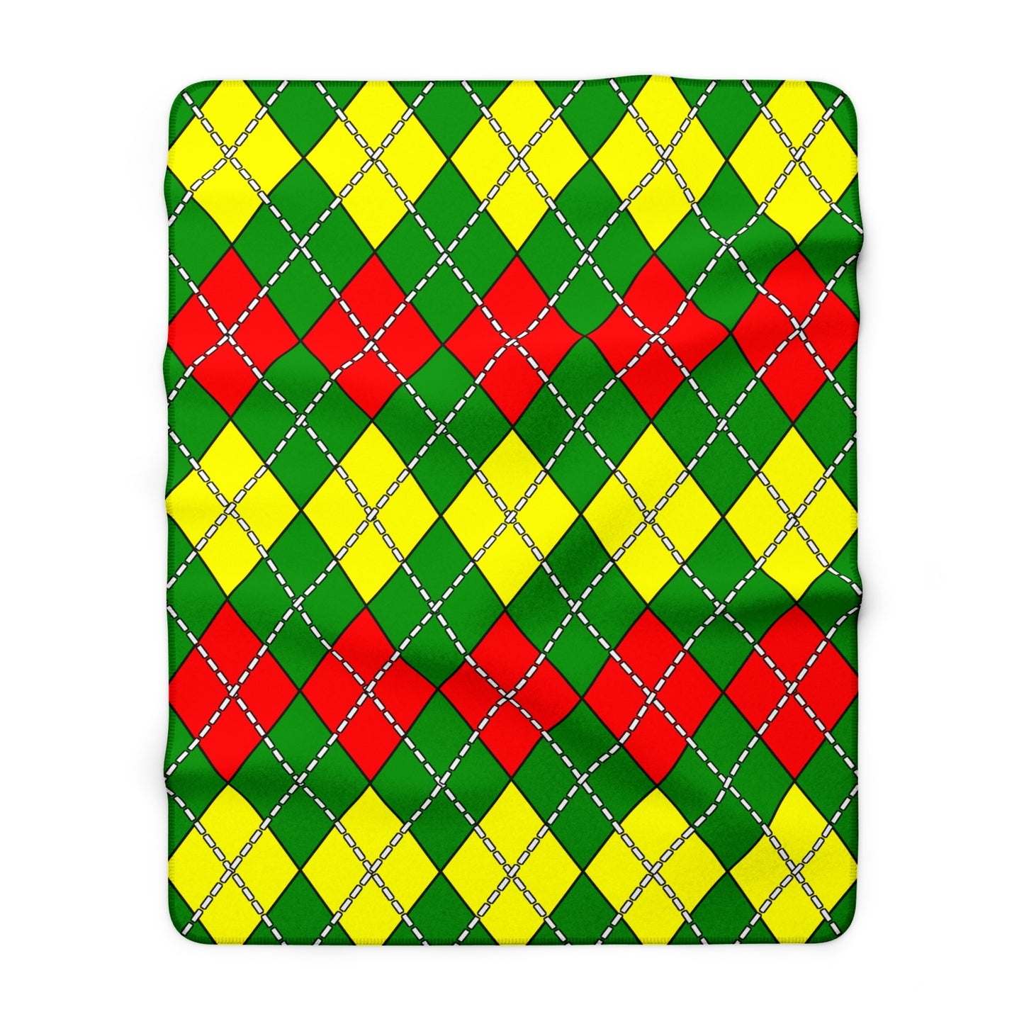 Guinea Retro Argyle Blanket Throw