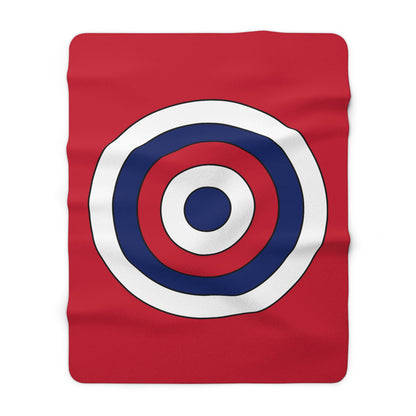 Saint Helena, Ascension And Tristan Da Cunha Retro Target Blanket Throw