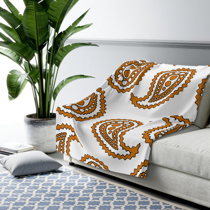 Cyprus Retro Paisley Blanket Throw