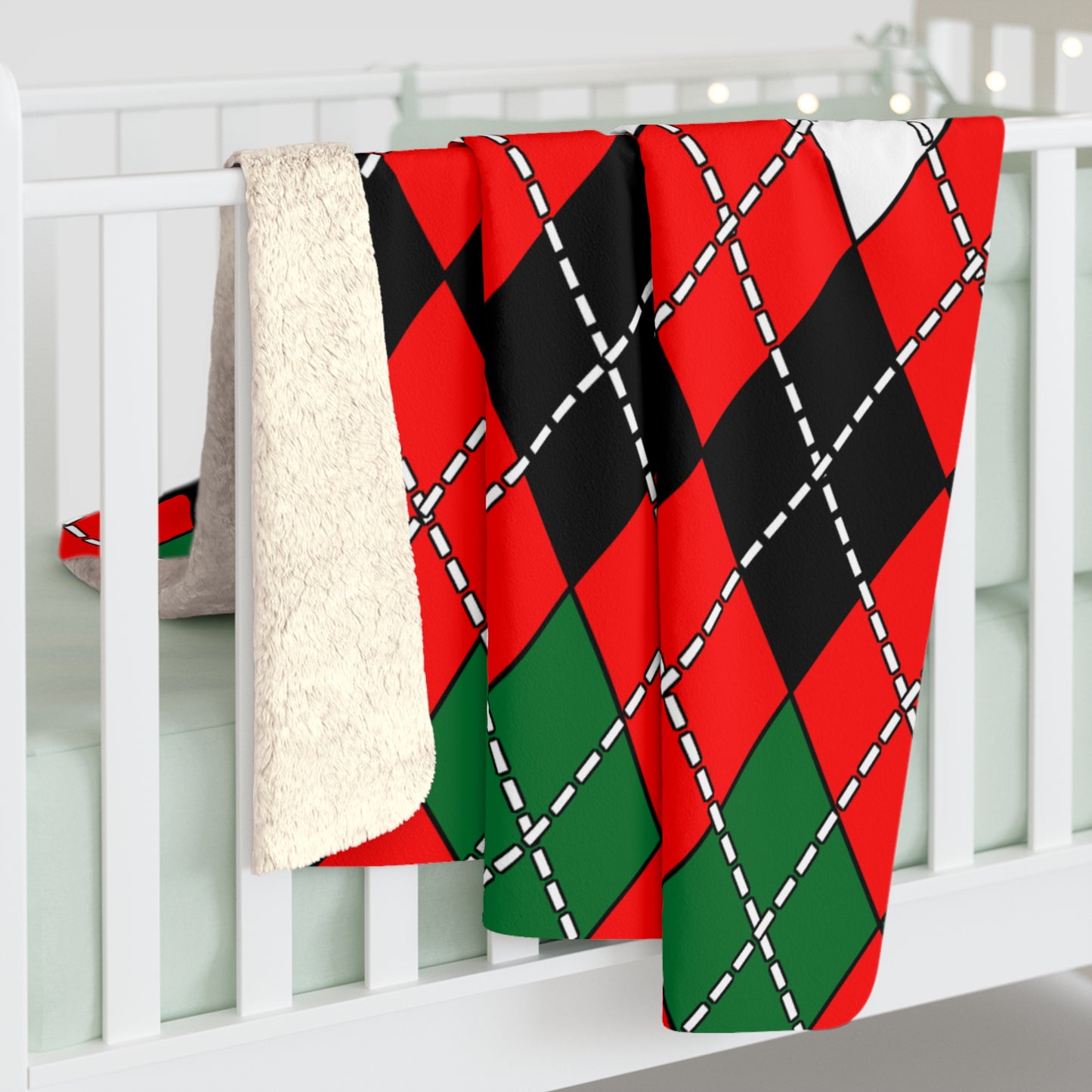 United Arab Emirates Retro Argyle Blanket Throw