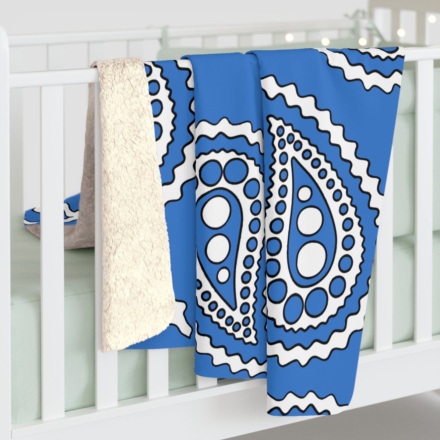 Antarctica Retro Paisley Blanket Throw