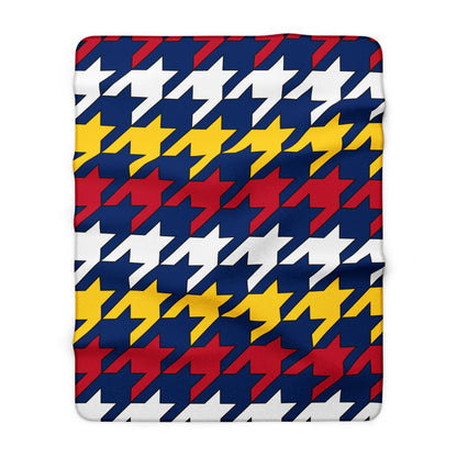 Turks And Caicos Islands Retro Houndstooth Blanket Throw