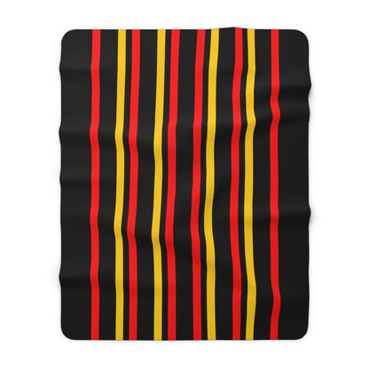 Papua New Guinea Retro Stripes Blanket Throw