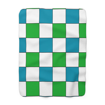 Uzbekistan Retro Check Blanket Throw