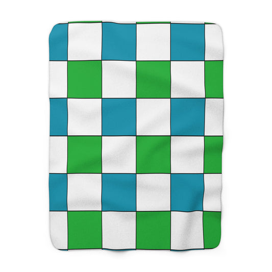 Uzbekistan Retro Check Blanket Throw