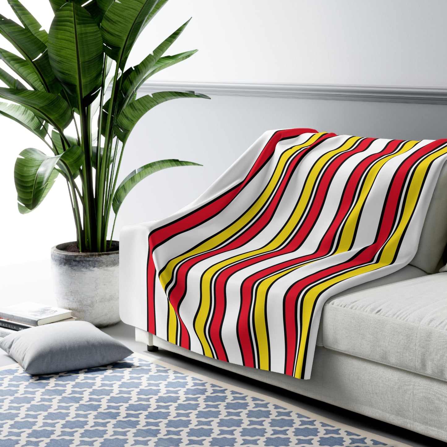 Guernsey Retro Stripes Blanket Throw