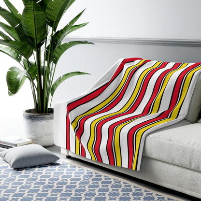 Guernsey Retro Stripes Blanket Throw