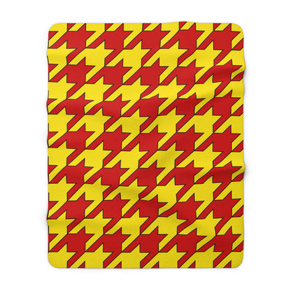 North Macedonia Retro Houndstooth Blanket Throw
