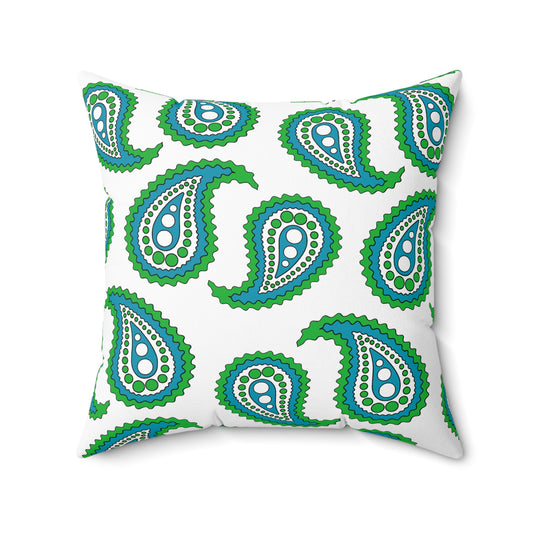 Uzbekistan Retro Paisley Cushion Pillow