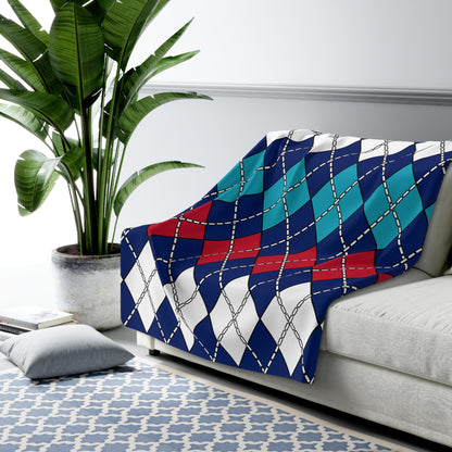 Montserrat Retro Argyle Blanket Throw