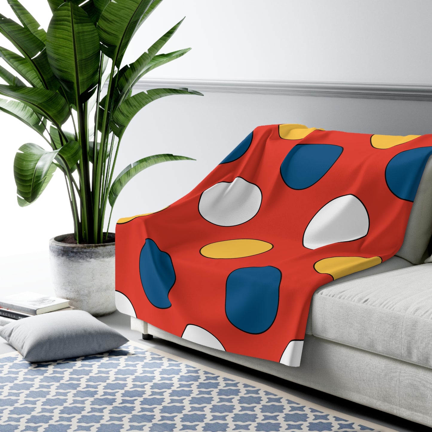 Kiribati Retro Polka Dots Blanket Throw