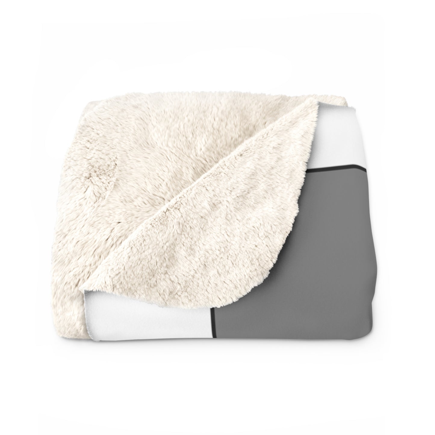 Grey, White Retro Check Blanket Throw
