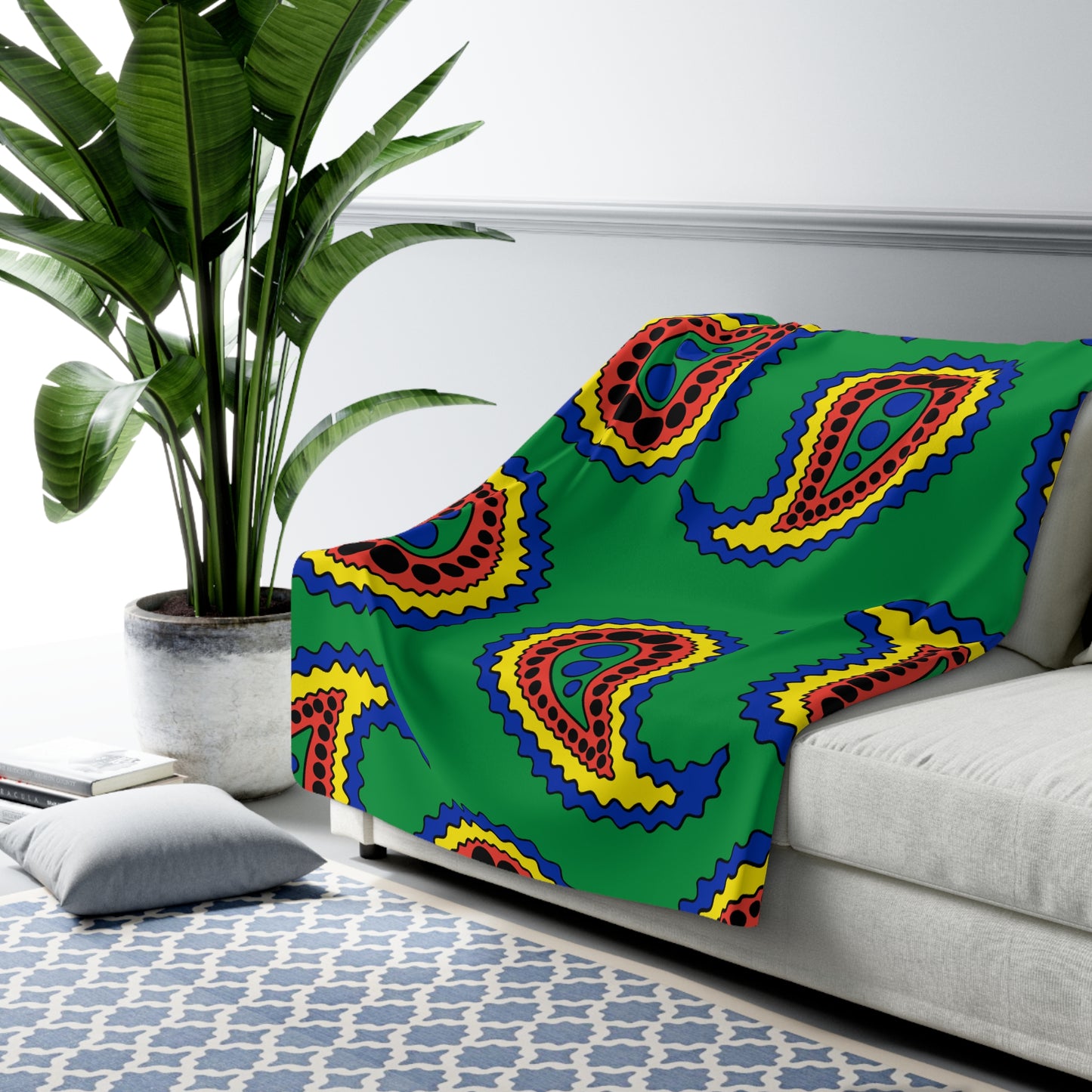 New Caledonia Retro Paisley Blanket Throw