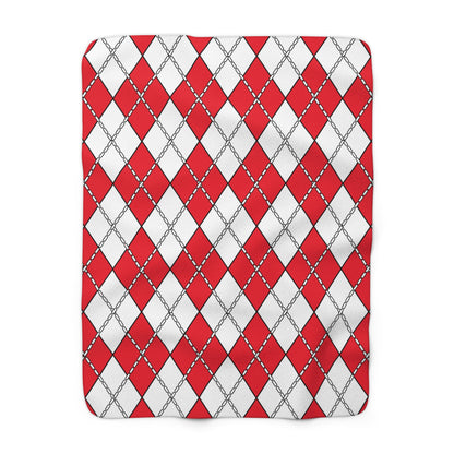 Hong Kong Retro Argyle Blanket Throw