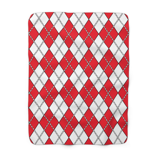 Hong Kong Retro Argyle Blanket Throw