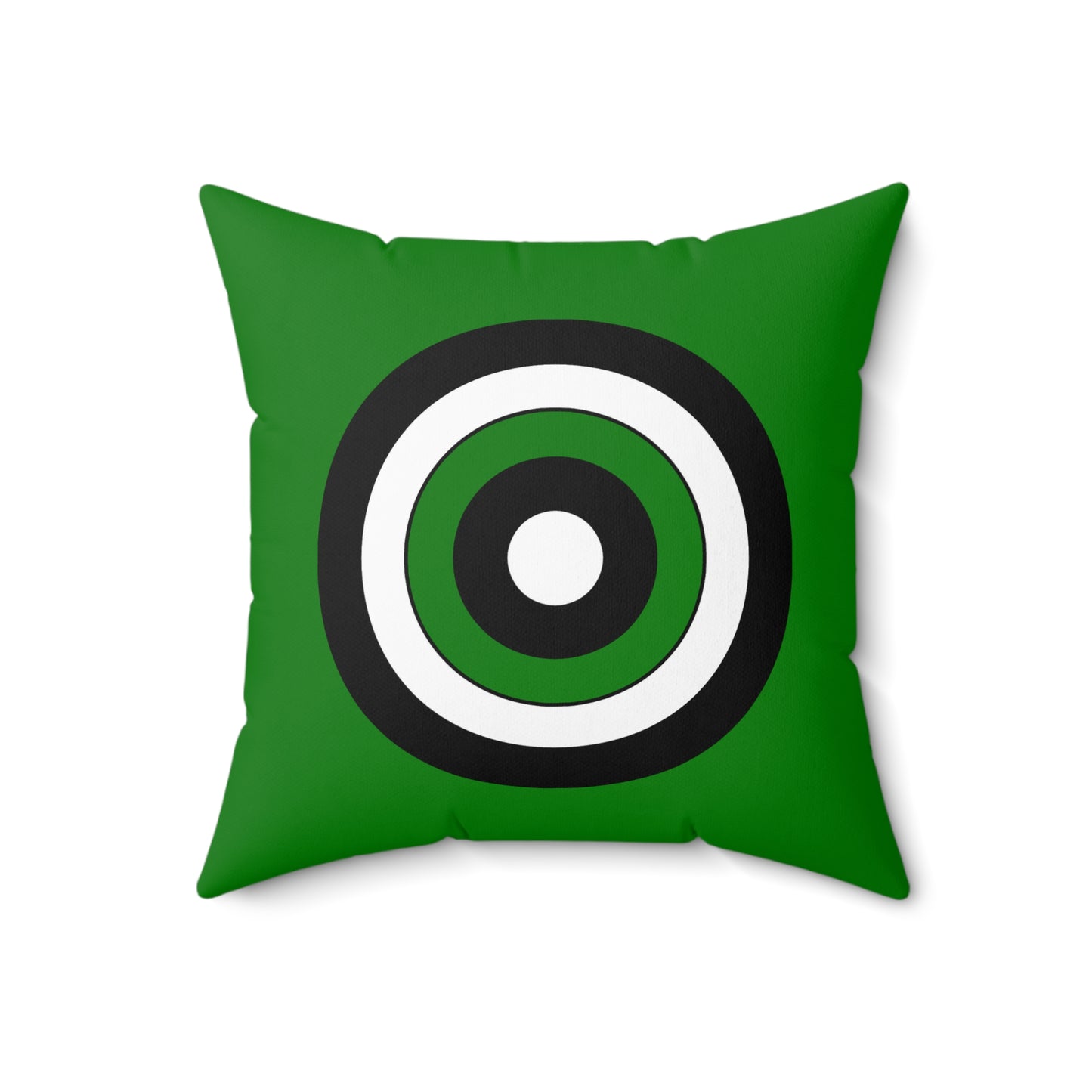 Green, Black, White Retro Target Cushion Pillow
