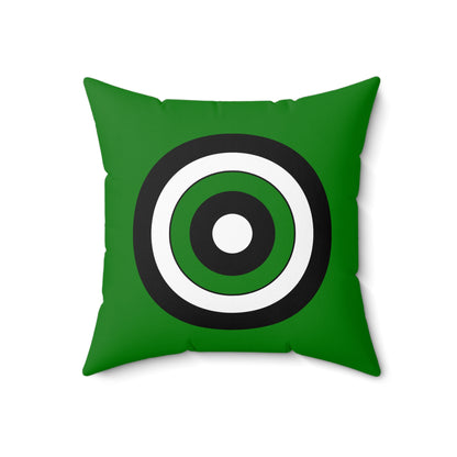Green, Black, White Retro Target Cushion Pillow