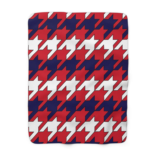 Bermuda Retro Houndstooth Blanket Throw