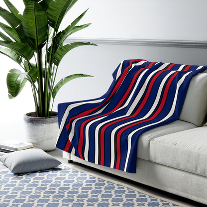 Ascension Island Retro Stripes Blanket Throw