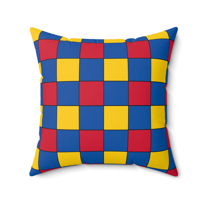 Aland Islands Retro Check Cushion Pillow