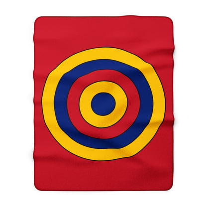 Venezuela Retro Target Blanket Throw