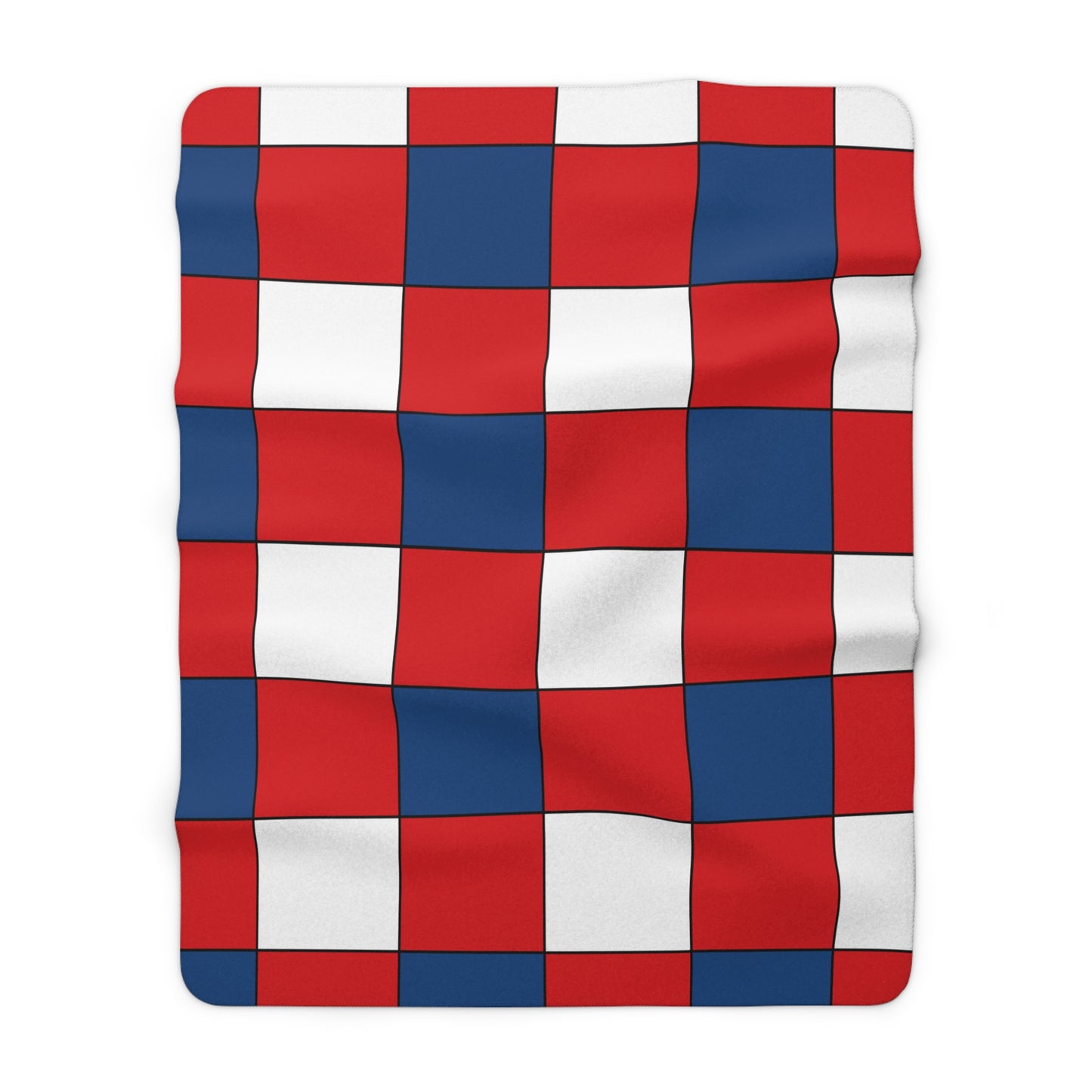 Czechia Retro Check Blanket Throw