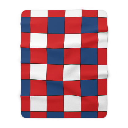 Czechia Retro Check Blanket Throw