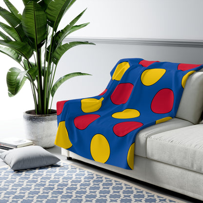 Aland Islands Retro Polka Dots Blanket Throw