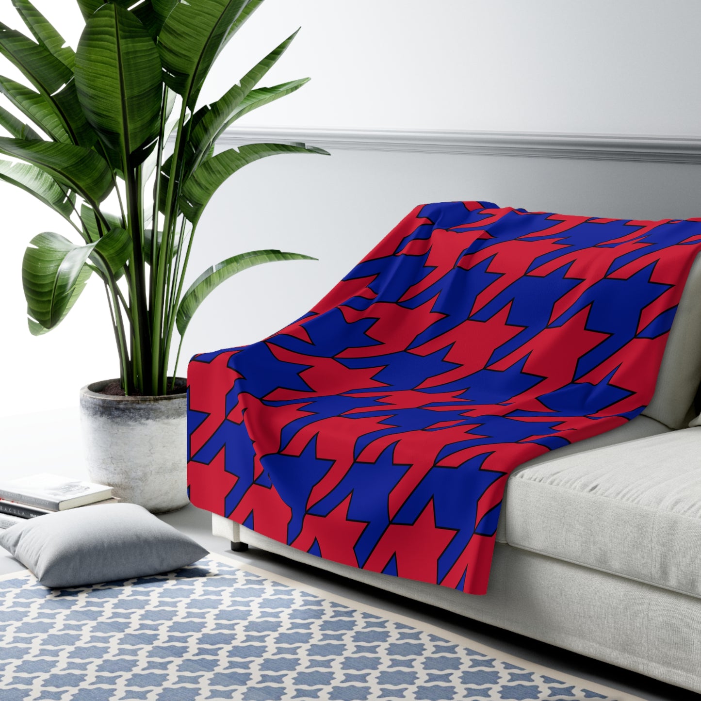 Haiti Retro Houndstooth Blanket Throw