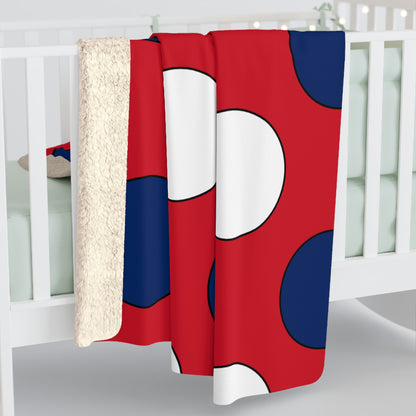 Lao Peoples Democratic Republic Retro Polka Dots Blanket Throw
